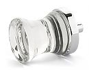 Schaub and Company City Lights 1-3/8" (35mm) Concave Glass Cabinet Knob (Polished Chrome/Clear Glass)