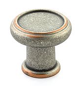 Schaub and Company Steamworks 1-1/4" (32mm) Cabinet Knob (Distressed Pewter/Copper)