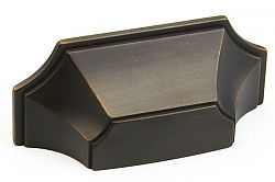Schaub and Company Empire Series 3" (76mm) Center-to-Center Cabinet Cup/Bin Pull (Ancient Bronze)