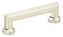 Schaub and Company Empire Series 3-1/2" (89mm) Center-to-Center Cabinet Pull (Brushed Nickel)