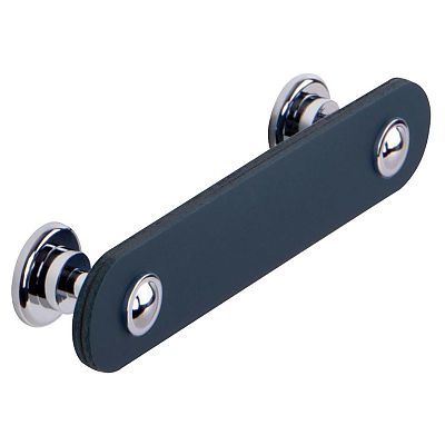 Schwinn Design 34026/96 VBD 3-3/4" (96mm) Center-to-Center Cabinet Pull (Polished Chrome/ Dark Blue)