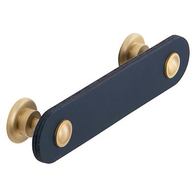 Schwinn Design 34026/96 VBD 3-3/4" (96mm) Center-to-Center Cabinet Pull (Brushed Brass/ Dark Blue)