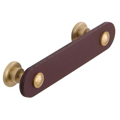 Schwinn Design 34026/96 VBD 3-3/4" (96mm) Center-to-Center Cabinet Pull (Brushed Brass/ Burgundy)