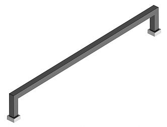Schwinn Design 34043/192 7-9/16" (192mm) Center-to-Center Cabinet Pull (Matte Black/Matte Chrome)