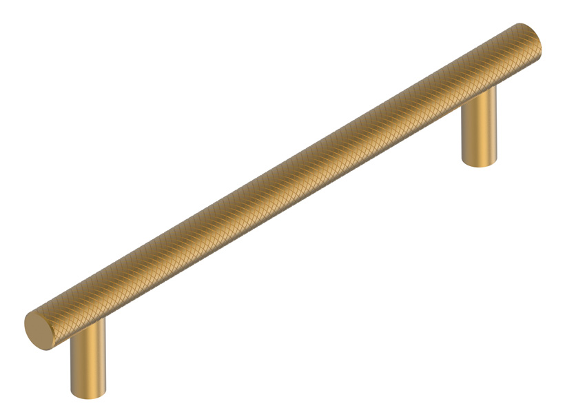 Schwinn Hardware 59224 - Schwinn Design 33998/160 6-5/16" Center-to-Center  Knurled Cabinet Pull (Matte Gold) | Hardware Hut