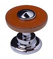 Schwinn Originals 34026/0 1-1/8" (29mm) Cabinet Knob (Polished Chrome/Brown Leather)