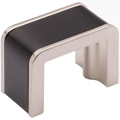 Sietto Fusion 1-3/8" (35mm) Center-to-Center Cabinet Pull (Matte Black/Satin Nickel)