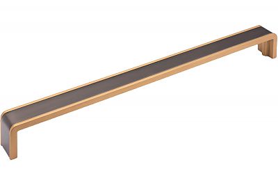 Sietto Fusion 12-3/8" (314mm) Center-to-Center Cabinet Pull (Gunmetal/Satin Brass)