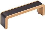 Sietto Fusion 4" (102mm) Center-to-Center Cabinet Pull (Matte Black/Satin Brass)