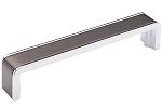 Sietto Fusion 6-3/8" (162mm) Center-to-Center Cabinet Pull (Gunmetal/Polished Chrome)