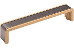 Sietto Fusion 6-3/8" (162mm) Center-to-Center Cabinet Pull (Gunmetal/Satin Brass)