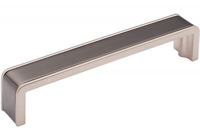 Sietto Fusion 6-3/8" (162mm) Center-to-Center Cabinet Pull (Gunmetal/Satin Nickel)