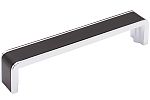 Sietto Fusion 6-3/8" (162mm) Center-to-Center Cabinet Pull (Matte Black/Polished Chrome)