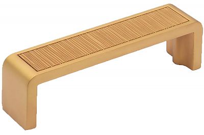 Sietto Brushed 4" (102mm) Center-to-Center Cabinet Pull (Satin Brass)