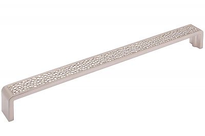 Sietto Hammered 12" (305mm) Center-to-Center Cabinet Pull (Satin Nickel)