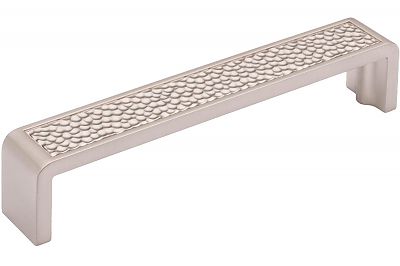 Sietto Hammered 6" (152mm) Center-to-Center Cabinet Pull (Satin Nickel)