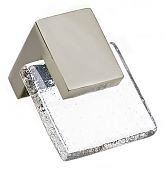 Sietto Affinity 1-5/8" (41mm) Clear Glass Cabinet Knob (Polished Nickel)