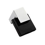 Sietto Affinity 1-5/8" (41mm) Black Glass Cabinet Knob (Polished Chrome)