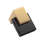Sietto Affinity 1-5/8" (41mm) Black Glass Cabinet Knob (Satin Brass)
