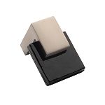 Sietto Affinity 1-5/8" (41mm) Black Glass Cabinet Knob (Satin Nickel)