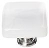 Sietto Cirrus 1-1/4" (32mm) Glass Cabinet Knob (White)