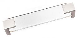 Sietto Affinity 5-5/8" (143mm) Center-to-Center Clear Glass Cabinet Pull (Satin Nickel)