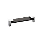 Sietto Affinity 5-5/8" (143mm) Center-to-Center Black Glass Cabinet Pull (Polished Chrome)