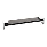 Sietto Affinity 8" (203mm) Center-to-Center Black Glass Cabinet Pull (Polished Chrome)