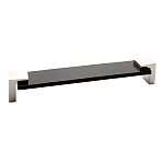 Sietto Affinity 8" (203mm) Center-to-Center Black Glass Cabinet Pull (Polished Nickel)