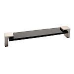 Sietto Affinity 8" (203mm) Center-to-Center Black Glass Cabinet Pull (Satin Nickel)