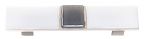 Sietto Bandwidth 3-1/2" (89mm) Center-to-Center Glass Cabinet Pull (White/Grey/Satin Nickel)