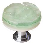 Sietto 1-1/4" (32mm) Round Glass Cabinet Knob (Glacier Spruce Green)