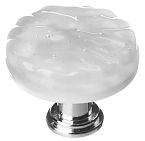 Sietto 1-1/4" (32mm) Round Glass Cabinet Knob (Glacier Blue-Grey)