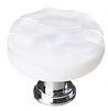 Sietto 1-1/4" (32mm) Round Glass Cabinet Knob (Glacier White)