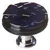 Sietto 1-1/4" (32mm) Round Glass Cabinet Knob (Glacier Black)