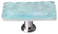 Sietto 2" (51mm) Long Glass Cabinet Knob (Skinny Glacier Light Aqua)
