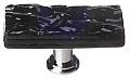 Sietto 2" (51mm) Long Glass Cabinet Knob (Skinny Glacier Black)