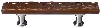 Sietto 3" (76mm) Center-to-Center Glass Cabinet Pull (Skinny Glacier Woodland Brown)