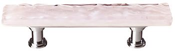 Sietto 3" (76mm) Center-to-Center Glass Cabinet Pull (Skinny Glacier Rose)