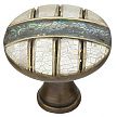 Symphony by Schaub Fair Isle 1-3/8" (35mm)   Cabinet Knob (White Mother of Pearl/Aged Dover)