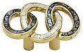 Symphony by Schaub Fair Isle 3/4" (19mm) Center-to-Center   Cabinet Pull (White Mother of Pearl/Polished Brass)