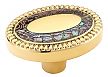 Symphony by Schaub Fair Isle 1-5/8" (41mm)   Cabinet Knob (White Mother of Pearl/Polished Brass)