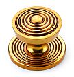 Symphony Designs by Schaub 1-1/8" (29mm) Medium Cabinet Knob w/Backplate (Paris Brass)