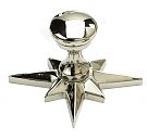 Symphony Designs by Schaub 11/16" (17mm) Cabinet Knob w/Star Backplate (Polished Nickel)