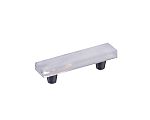 Symphony by Schaub Fused Glass Rectangular 4-1/2" (114mm) Cabinet Pull (Brushed Stainless Steel)