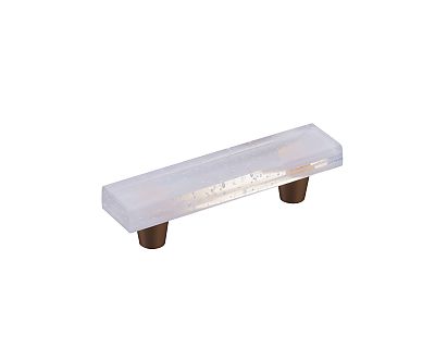 Symphony by Schaub Fused Glass Rectangular 4-1/2" (114mm) Cabinet Pull (Gold)