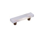 Symphony by Schaub Fused Glass Rectangular 4-1/2" (114mm) Cabinet Pull (Gold)