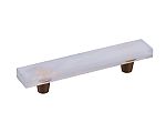 Symphony by Schaub Fused Glass Rectangular 6" (152mm) Cabinet Pull (Gold)