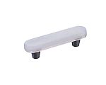 Symphony by Schaub Fused Glass Oval 4-1/2" (114mm) Cabinet Pull (Brushed Stainless Steel)