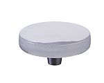 Symphony by Schaub Fused Glass 2-1/2" (64mm) Large Round Cabinet Knob (Brushed Stainless Steel)